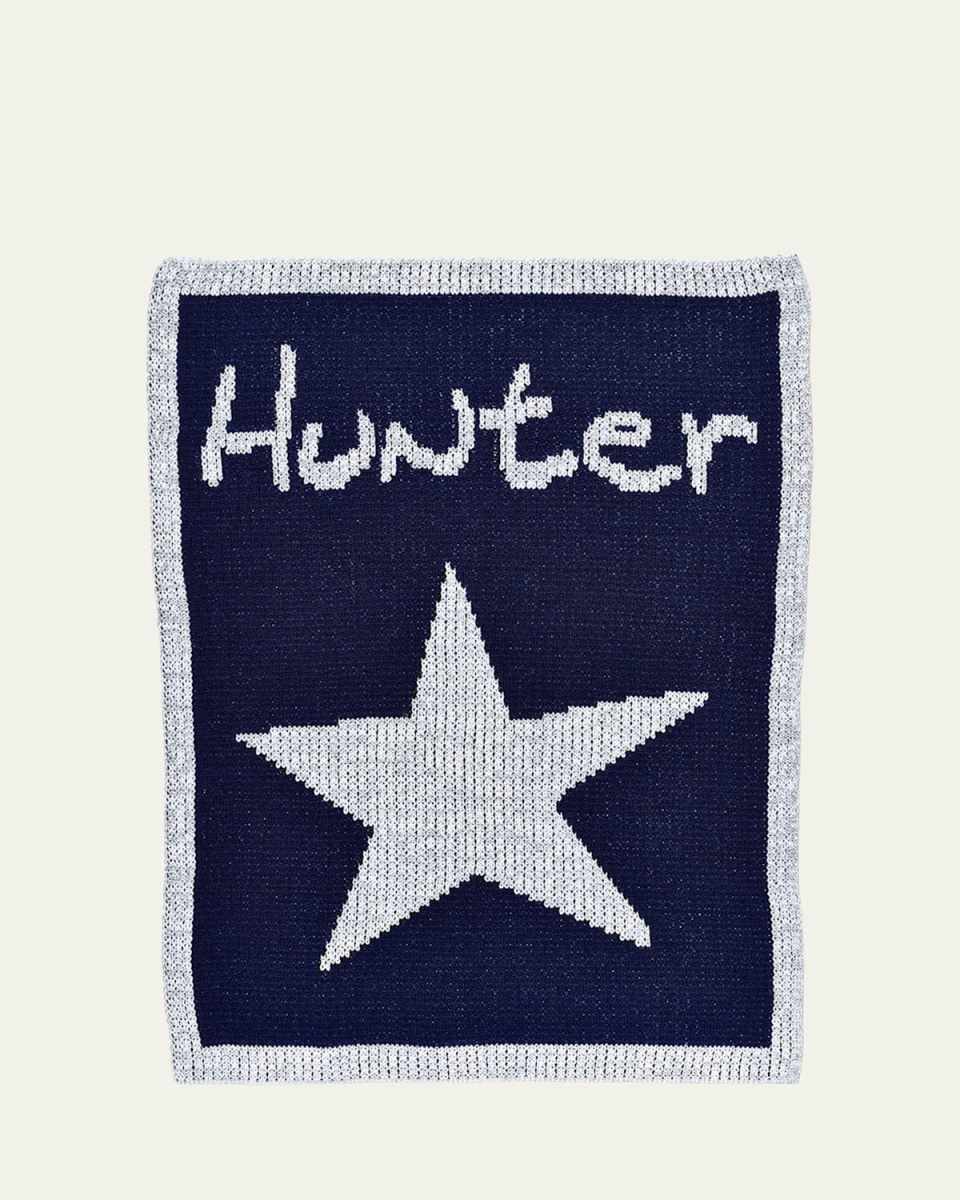 Single Star Metallic Stroller Blanket, Personalized